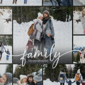 Familie 11 Foto Collage Script Naam Legpuzzel