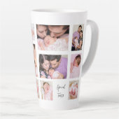 Familie 11 Fotocollage Sentimentele Citaten Latte Mok (Rechterhoek)