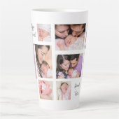 Familie 11 Fotocollage Sentimentele Citaten Latte Mok (Voorkant)