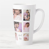 Familie 11 Fotocollage Sentimentele Citaten Latte Mok (Rechts)