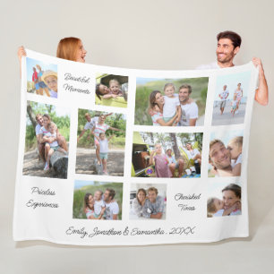 Familie 11 Fotocollage Sentimentele Citaten Naam Fleece Deken