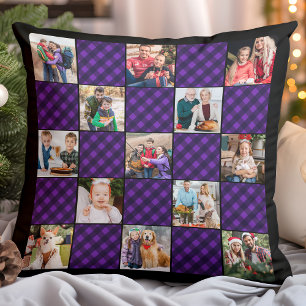 Familie 13 Foto Collage Personalized Holiday Pset Kussen