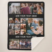 Familie 15 Fotocollage Sherpa Deken (Voorkant)