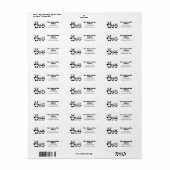 Familie 1 Ouder 2 Kinder retour adreslabels Etiket (Full Sheet)