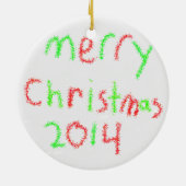 Familie 2014 keramisch ornament (Achterkant)