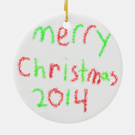 Familie 2014 keramisch ornament (Achterkant)