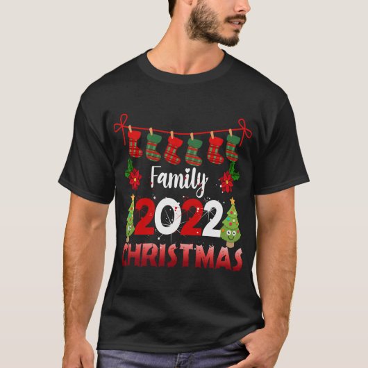 Familie 2022 Kerstmis T-shirt (Voorkant)