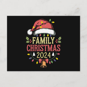 Familie 2024 Kerstmis Matching Outfits Team Santa Briefkaart