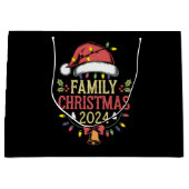 Familie 2024 Kerstmis Matching Outfits Team Santa Groot Cadeauzakje (Voorkant)