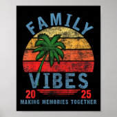 Familie 2025 Vibes Familie Reünie Vakantie Maken M Poster (Voorkant)