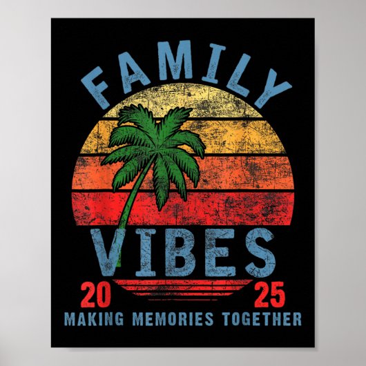 Familie 2025 Vibes Familie Reünie Vakantie Maken M Poster (Voorkant)