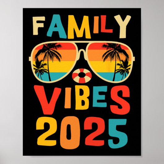 Familie 2025 Vibes Familie Reünie Vakantie Maken M Poster (Voorkant)