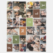 Familie 22-foto collage fleece deken (Voorkant)