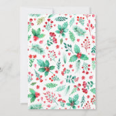 Familie 2 Foto Collage Kerst Waterverf Feestdagenkaart (Achterkant)