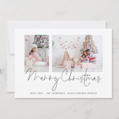 Familie 2 Fotoscript Nieuwsbrief Vrolijk Kerstfees Feestdagenkaart (Voorkant)