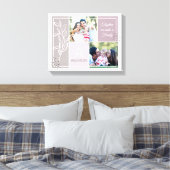 FAMILIE 2 het Manuscript Modern Quote van de Colla Canvas Afdruk (Insitu (Slaapkamer))