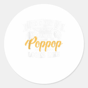 FAMILIE 365 vaderdag Wat een verbazingwekkende pop Ronde Sticker