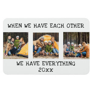 Familie 3 Foto Collage Als We Elkaar Hebben Magneet