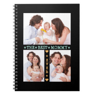 Familie 3 Foto Collage Best Mam Ever Moederdag Notitieboek
