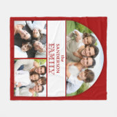 Familie 3 Foto Collage Fleece Deken (Voorkant (Horizontaal))