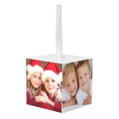 Familie 3 Foto Kerstmis Decoratie (Achter hoekig)