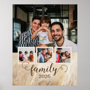 Familie 4 foto collage poster