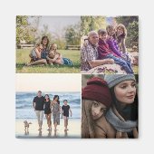 Familie 4 foto Creëer van jezelf Magneet (Voorkant)