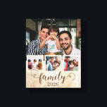 Familie 4 Fotocollage Canvas Afdruk<br><div class="desc">Familie 4 Foto Vaderdag Gift Twee vaders</div>