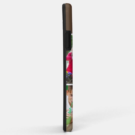 Familie 4 Fotocollage Chocolade Bruin Custom Case-Mate iPhone Case (Achterkant/rechts)