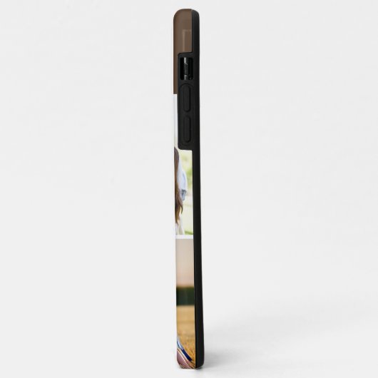 Familie 4 Fotocollage Chocolade Bruin Custom Case-Mate iPhone Case (Achterkant/links)