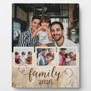 Familie 4 Fotocollage Twee vaders Fotoplaat