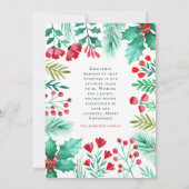 Familie 4 Fotocollage Waterverf Foliage Feestdagenkaart (Achterkant)