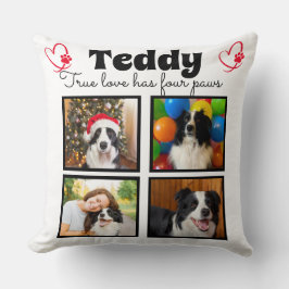Familie 4 op foto aangepast hondencollage kussen