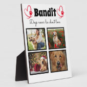 Familie 4 op foto's afgestemde hondencollage table fotoplaat (Zijkant)