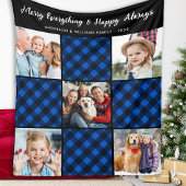 Familie 5 Afbeelding Patchwork Gepersonaliseerde B Fleece Deken