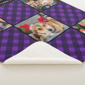 Familie 5 Foto Collage Personalized Holiday Pset Sherpa Deken (3/4)