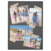 Familie 5 Foto Gepersonaliseerd Aangepast Klembord (Achterkant)