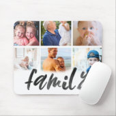 Familie 6 aangepast fotocollage raster muismat (Met muis)