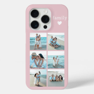 Familie 6 Foto Blush Roze iPhone 15 Pro Case