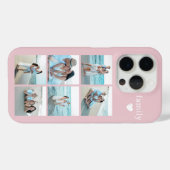 Familie 6 Foto Blush Roze Case-Mate iPhone Case (Achterkant (horizontaal))