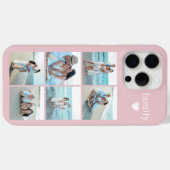 Familie 6 Foto Blush Roze Case-Mate iPhone Case (Achterkant (horizontaal))