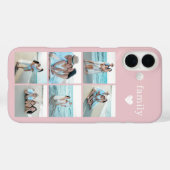 Familie 6 Foto Blush Roze Case-Mate iPhone Case (Achterkant (horizontaal))