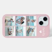 Familie 6 Foto Blush Roze Case-Mate iPhone Case (Achterkant (horizontaal))