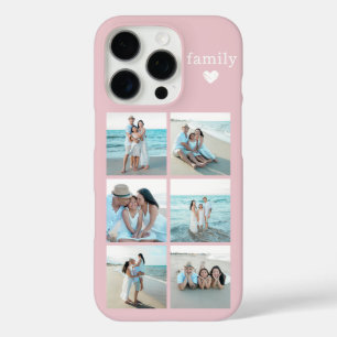 Familie 6 Foto Blush Roze iPhone 16 Pro Hoesje