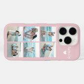 Familie 6 Foto Blush Roze Case-Mate iPhone Case (Achterkant (horizontaal))