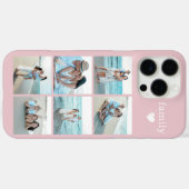 Familie 6 Foto Blush Roze Case-Mate iPhone Case (Achterkant (horizontaal))