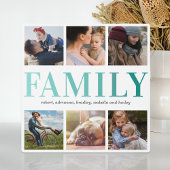 Familie 6 Foto Collage Fotoplaat