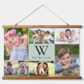 Familie 6 Foto Collage Hangend Wandkleed (Voorkant)