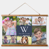 Familie 6 Foto Collage Hangend Wandkleed (Voorkant)