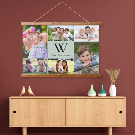 Familie 6 Foto Collage Hangend Wandkleed